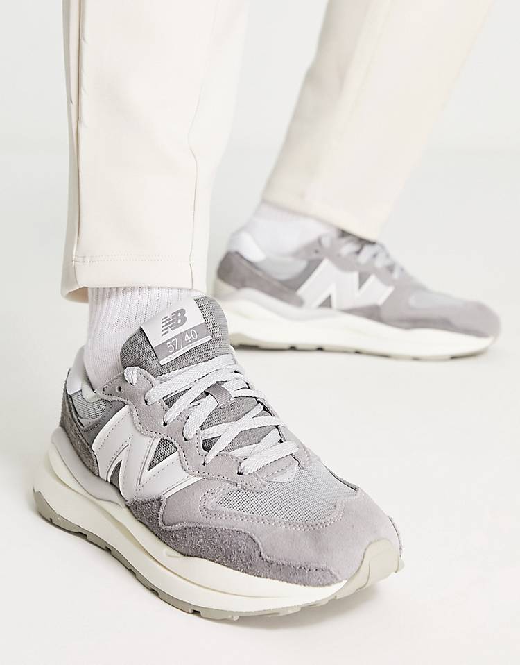 New Balance 57/40 suede sneakers in multi gray